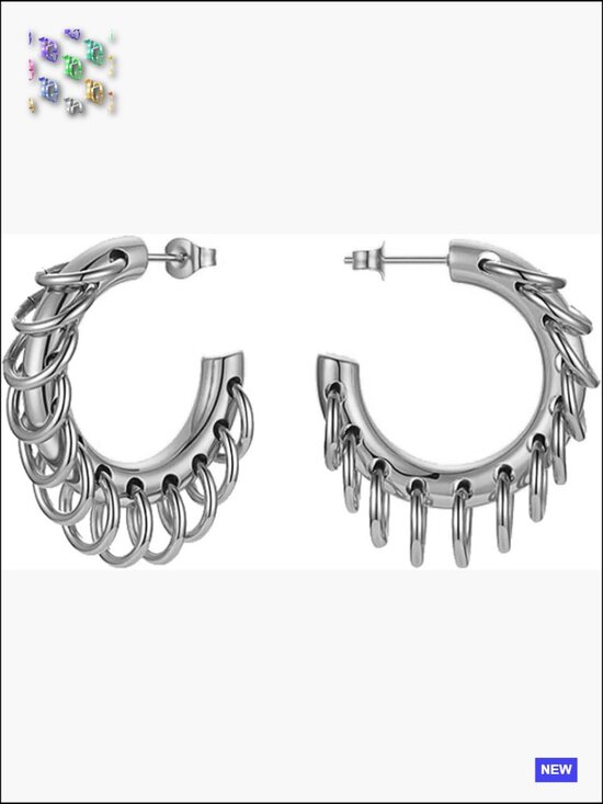 Jewelry - Chunky Gold Hoop Earrings Statement C Hoops Hypoallergenic Thick Circle Earrings